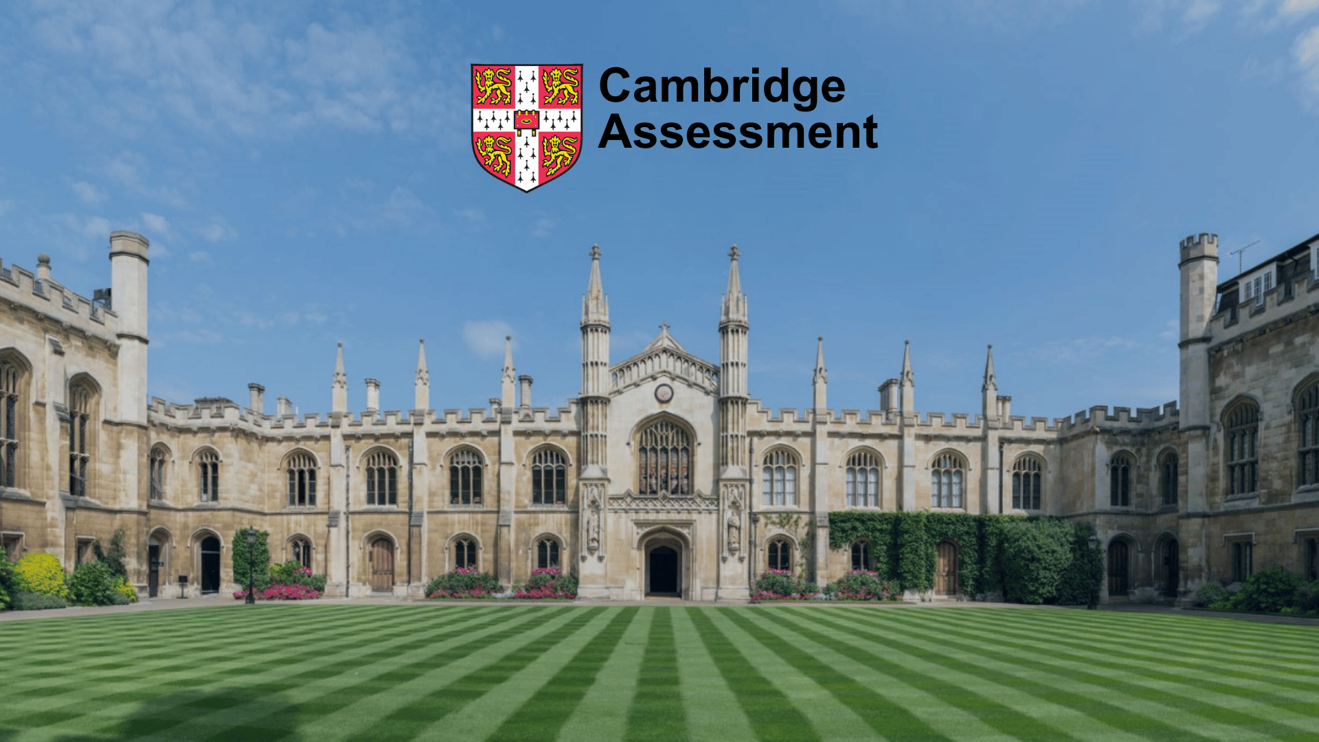 Saruhanlı Kurs Merkezi - İngilizce eğitimi için Cambridge Assessment logosu ve tarihi bir mimariyle kaliteli öğrenim ortamı.